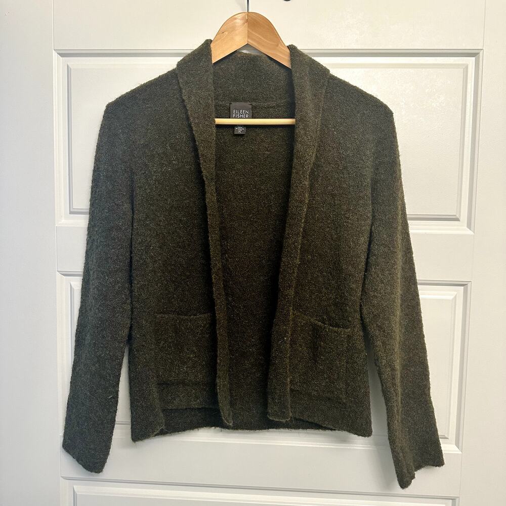 Eileen Fisher Wool Cardigan Petite S - Picture 2 of 4